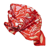 CACHAREL Fairy Garden red Foulard soie PLCFR127